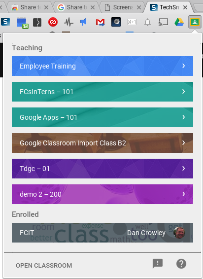 share with classroom list